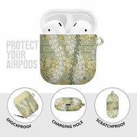 Vintage Puakenikeni and Maile Lei AirPods Case Hawaiian Style Tribal Tapa Double Strand Lei - Polynesian Pride