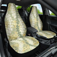 Vintage Puakenikeni and Maile Lei Car Seat Cover Hawaiian Style Tribal Tapa Double Strand Lei LT9 One Size Vintage - Polynesian Pride