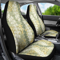 Vintage Puakenikeni and Maile Lei Car Seat Cover Hawaiian Style Tribal Tapa Double Strand Lei LT9 - Polynesian Pride