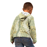 Vintage Puakenikeni and Maile Lei Kid Hoodie Hawaiian Style Tribal Tapa Double Strand Lei LT9 - Polynesian Pride