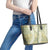 Vintage Puakenikeni and Maile Lei Leather Tote Bag Hawaiian Style Tribal Tapa Double Strand Lei