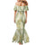 Vintage Puakenikeni and Maile Lei Mermaid Dress Hawaiian Style Tribal Tapa Double Strand Lei