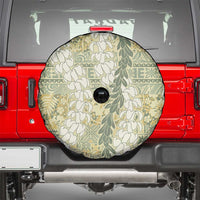 Vintage Puakenikeni and Maile Lei Spare Tire Cover Hawaiian Style Tribal Tapa Double Strand Lei LT9 - Polynesian Pride