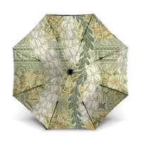 Vintage Puakenikeni and Maile Lei Umbrella Hawaiian Style Tribal Tapa Double Strand Lei - Polynesian Pride