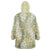 Vintage Puakenikeni and Maile Lei Wearable Blanket Hoodie Hawaiian Style Tribal Tapa Double Strand Lei