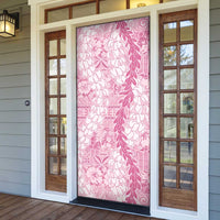 Pink Puakenikeni and Maile Lei Door Cover Hawaiian Style Tribal Tapa Double Strand Lei LT9 - Polynesian Pride