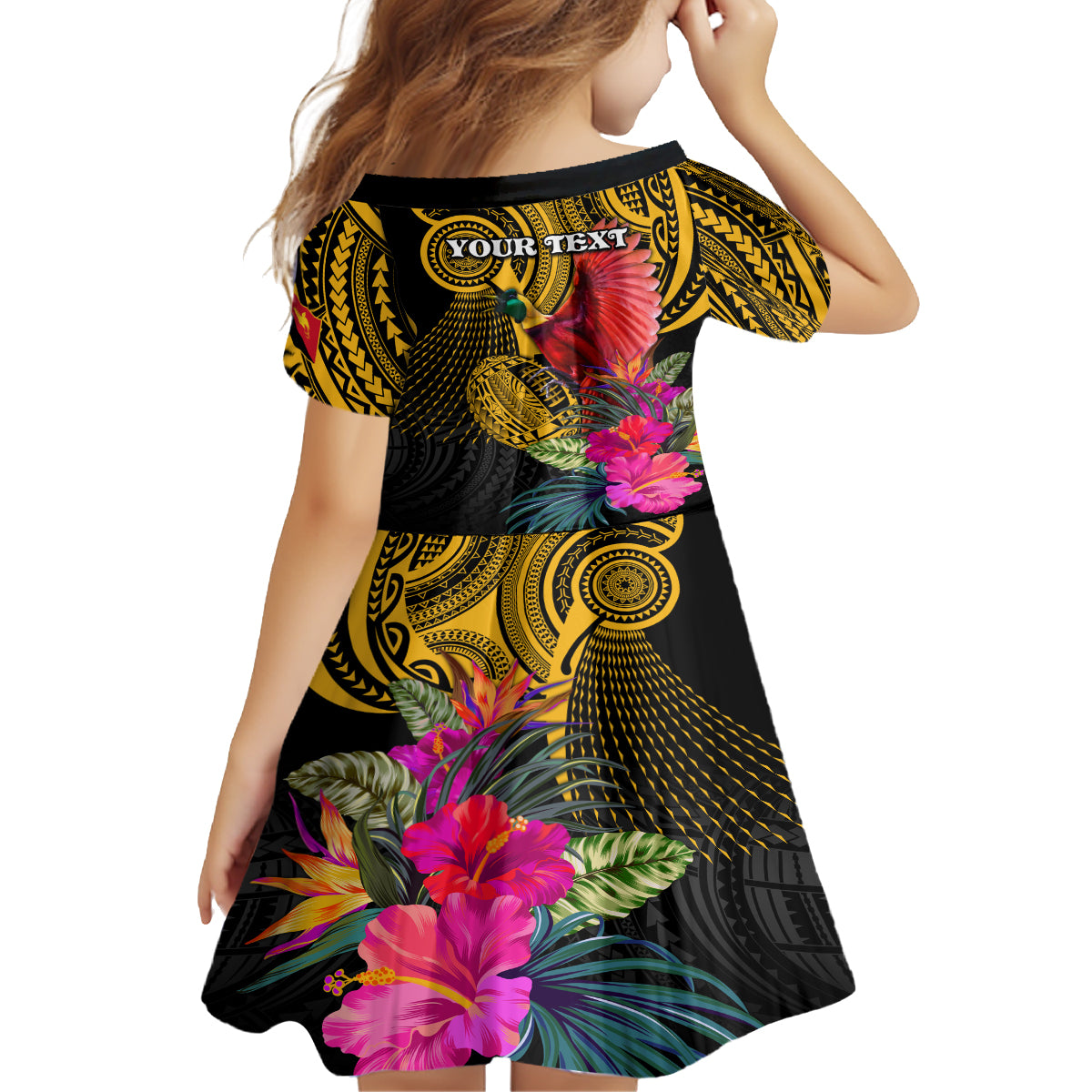 Personalised Papua New Guinea Rugby Family Matching Puletasi Dress and Hawaiian Shirt PNG Kumuls Champions Pacific Bowl LT9 - Polynesian Pride