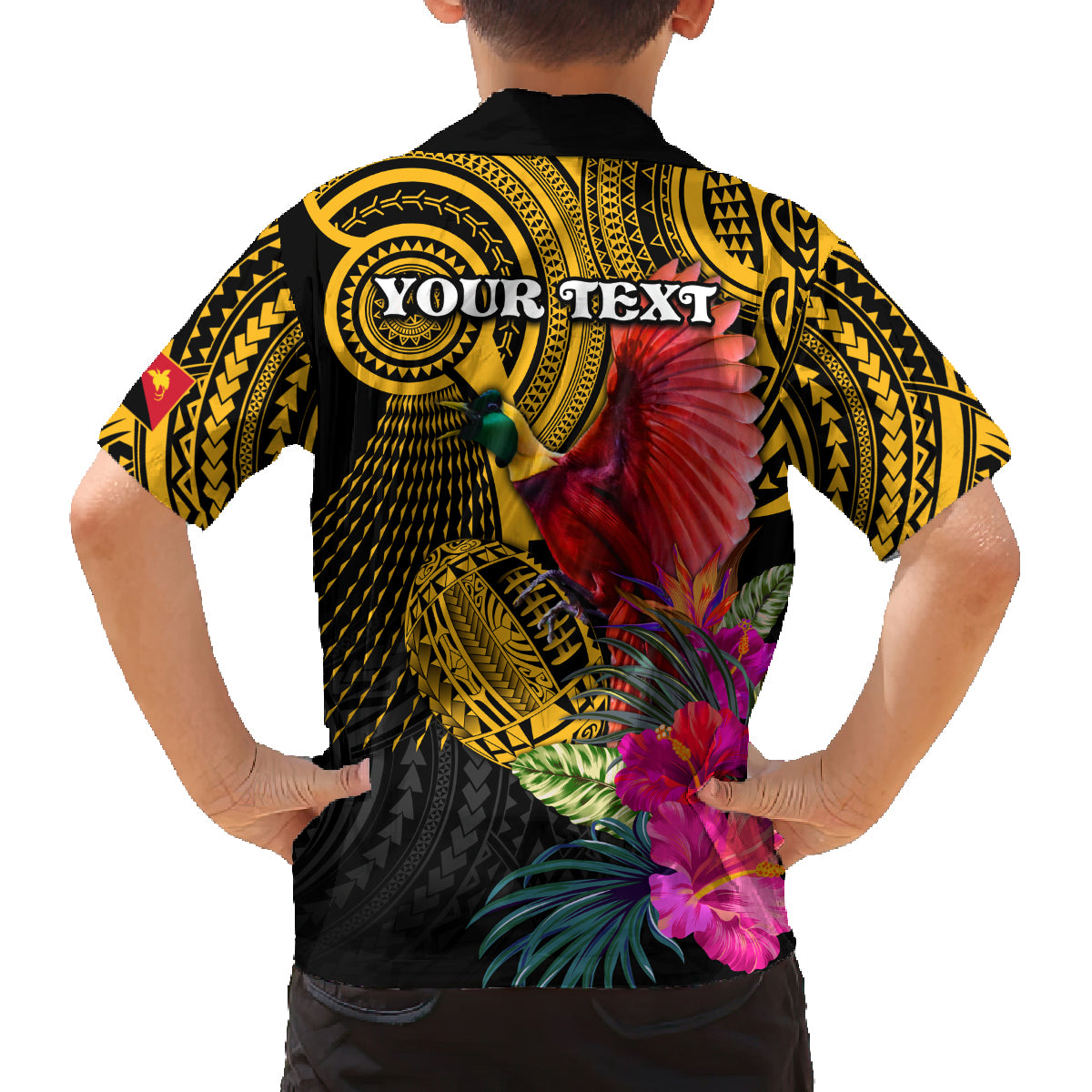 Personalised Papua New Guinea Rugby Family Matching Tank Maxi Dress and Hawaiian Shirt PNG Kumuls Champions Pacific Bowl LT9 - Polynesian Pride