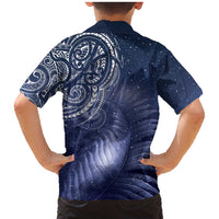 New Zealand Galaxy Fern Family Matching Mermaid Dress and Hawaiian Shirt LT9 - Polynesian Pride