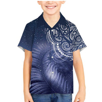 New Zealand Galaxy Fern Family Matching Mermaid Dress and Hawaiian Shirt LT9 Son's Shirt Galaxy - Polynesian Pride