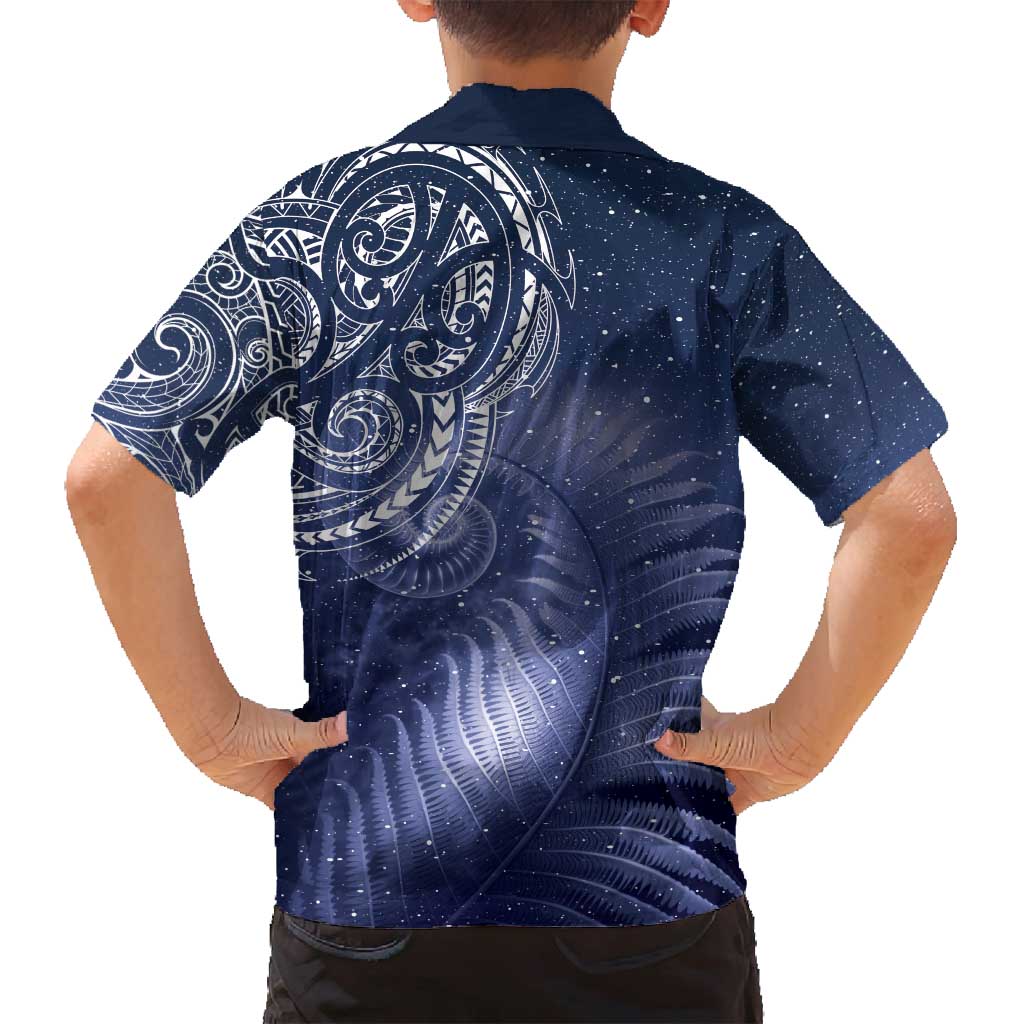 New Zealand Galaxy Fern Family Matching Puletasi and Hawaiian Shirt LT9 - Polynesian Pride