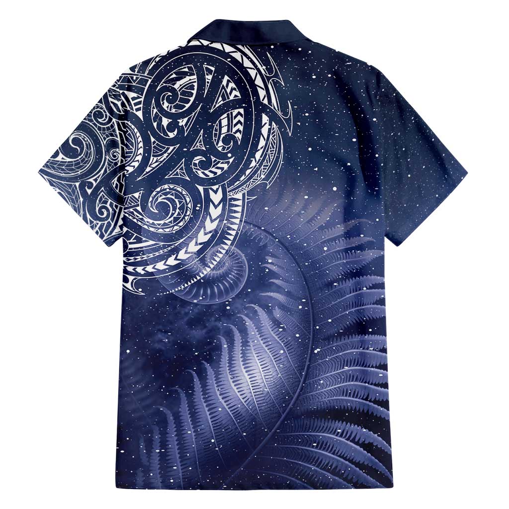 New Zealand Galaxy Fern Family Matching Tank Maxi Dress and Hawaiian Shirt LT9 - Polynesian Pride