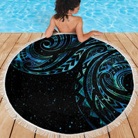 New Zealand Tribal Tattoo Beach Blanket With Matariki Art LT9 - Polynesian Pride