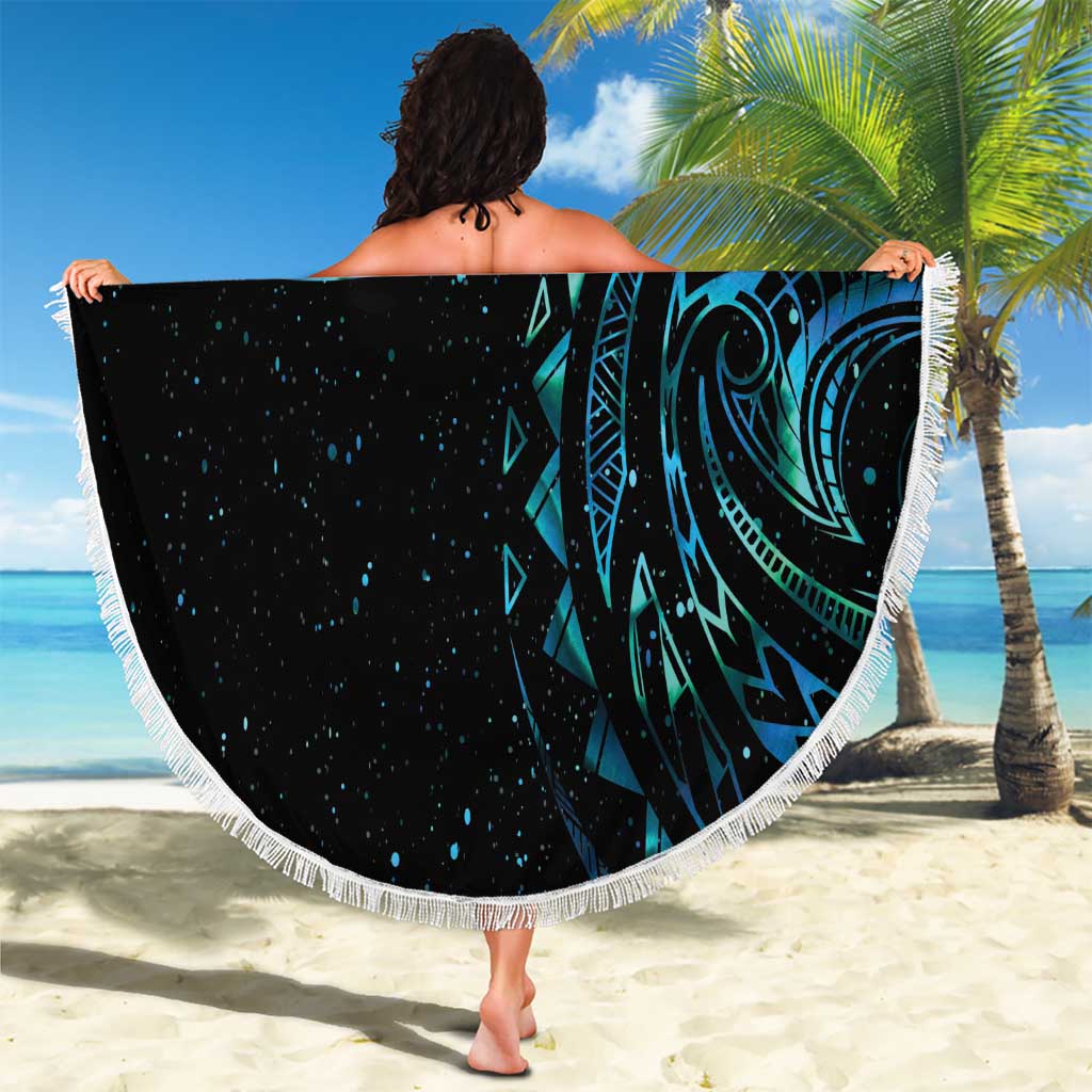 New Zealand Tribal Tattoo Beach Blanket With Matariki Art LT9 - Polynesian Pride
