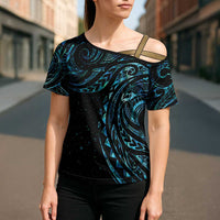 New Zealand Matariki Cross Shoulder Shirt Galaxy Maori Tribal Tattoo - Polynesian Pride