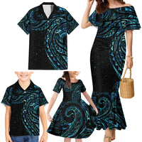 New Zealand Tribal Tattoo Family Matching Mermaid Dress and Hawaiian Shirt With Matariki Art LT9 - Polynesian Pride