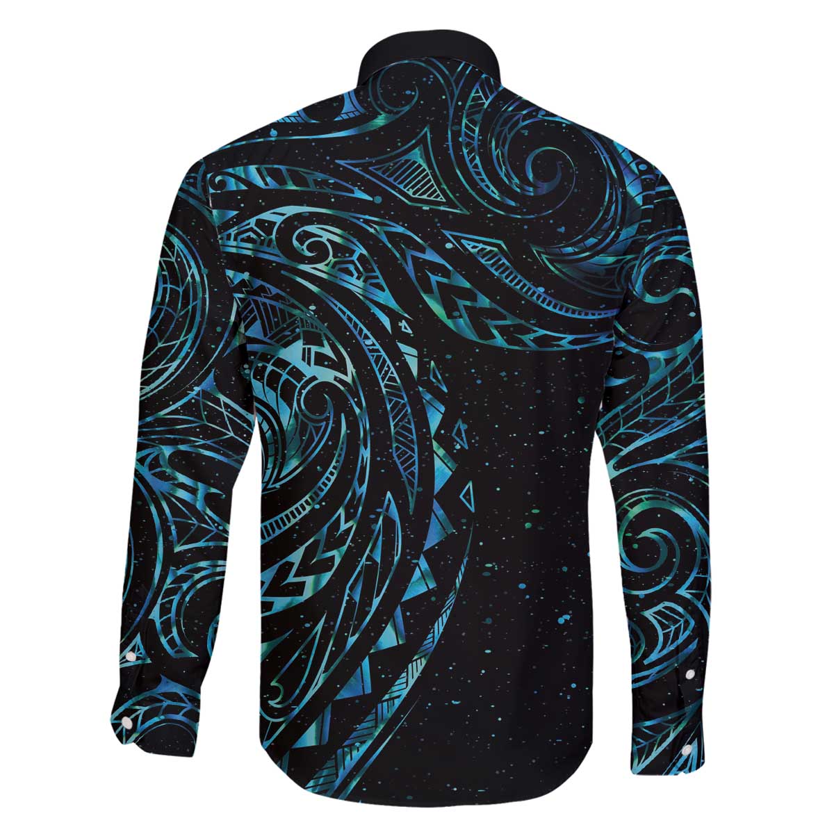 New Zealand Tribal Tattoo Family Matching Off The Shoulder Long Sleeve Dress and Hawaiian Shirt With Matariki Art LT9 - Polynesian Pride