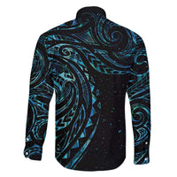 New Zealand Tribal Tattoo Family Matching Off The Shoulder Long Sleeve Dress and Hawaiian Shirt With Matariki Art LT9 - Polynesian Pride