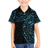 New Zealand Tribal Tattoo Family Matching Summer Maxi Dress and Hawaiian Shirt With Matariki Art LT9 Son's Shirt Galaxy - Polynesian Pride