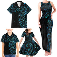 New Zealand Tribal Tattoo Family Matching Tank Maxi Dress and Hawaiian Shirt With Matariki Art LT9 - Polynesian Pride