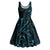 New Zealand Matariki Midi Dress Galaxy Maori Tribal Tattoo - Polynesian Pride