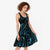 New Zealand Matariki Midi Dress Galaxy Maori Tribal Tattoo - Polynesian Pride