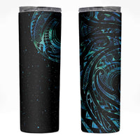New Zealand Tribal Tattoo Skinny Tumbler With Matariki Art LT9 Galaxy - Polynesian Pride