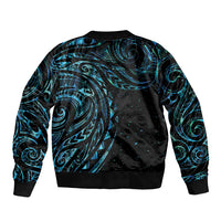 New Zealand Tribal Tattoo Sleeve Zip Bomber Jacket With Matariki Art