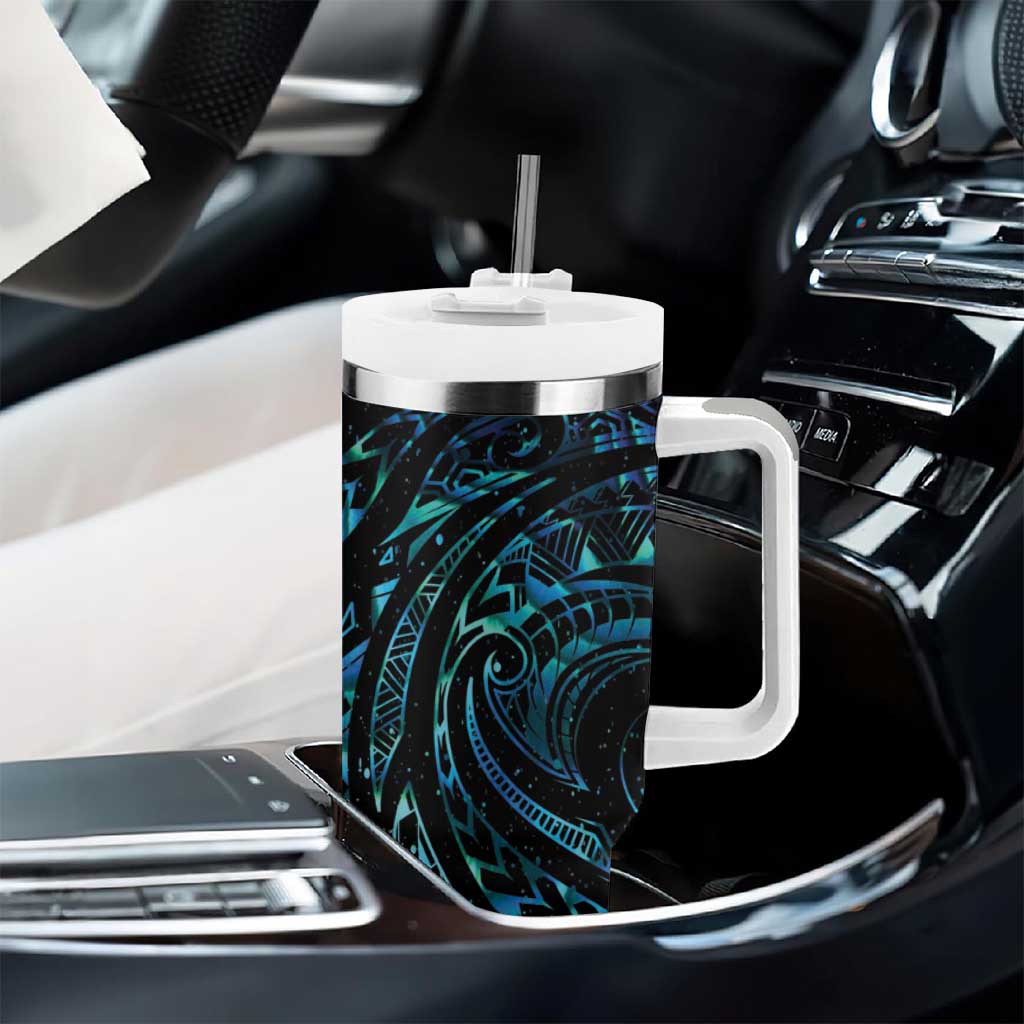 New Zealand Tribal Tattoo Tumbler With Handle With Matariki Art