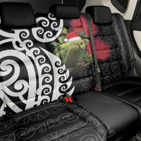 New Zealand Kakapo Christmas Back Car Seat Cover Meri Kirihimete Pohutukawa Flowers LT9 - Polynesian Pride