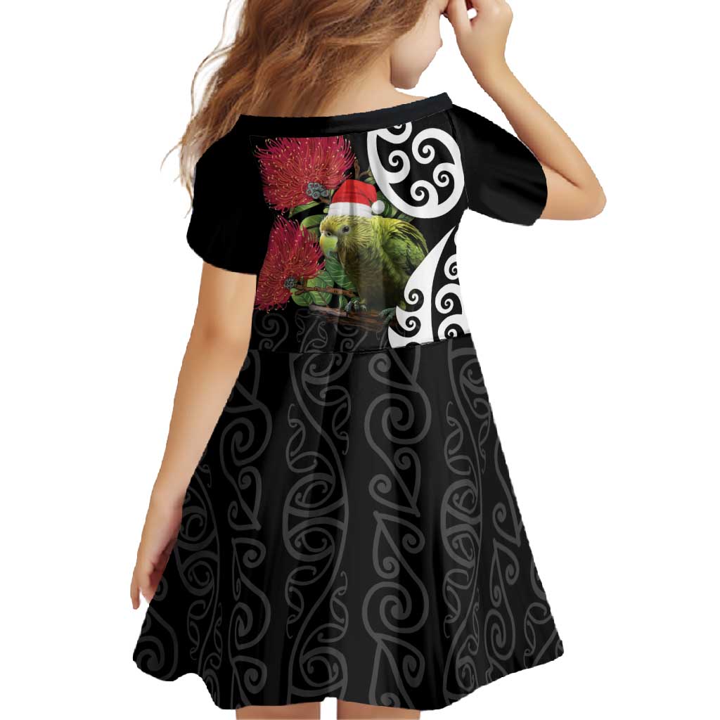 New Zealand Kakapo Christmas Family Matching Off Shoulder Maxi Dress and Hawaiian Shirt Meri Kirihimete Pohutukawa Flowers LT9 - Polynesian Pride