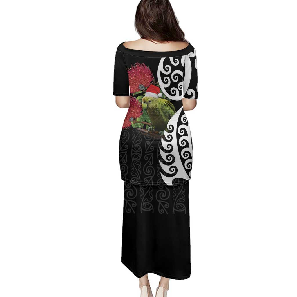 New Zealand Kakapo Christmas Family Matching Puletasi and Hawaiian Shirt Meri Kirihimete Pohutukawa Flowers LT9 - Polynesian Pride