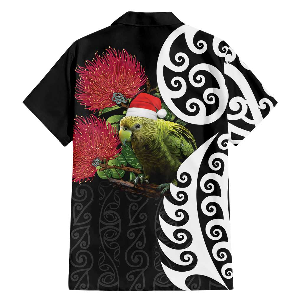 New Zealand Kakapo Christmas Hawaiian Shirt Meri Kirihimete Pohutukawa Flowers LT9 - Polynesian Pride