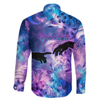 I Love You In Every Universe Personalised Family Matching Off Shoulder Long Sleeve Dress and Hawaiian Shirt Polynesian Pattern Galaxy Style LT9 - Polynesian Pride