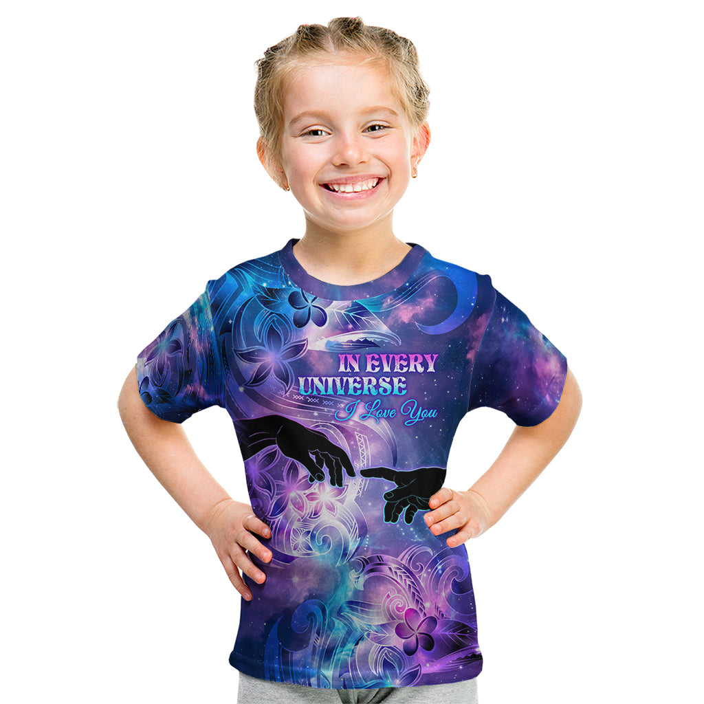 I Love You In Every Universe Personalised Kid T Shirt Polynesian Pattern Galaxy Style LT9 Galaxy - Polynesian Pride
