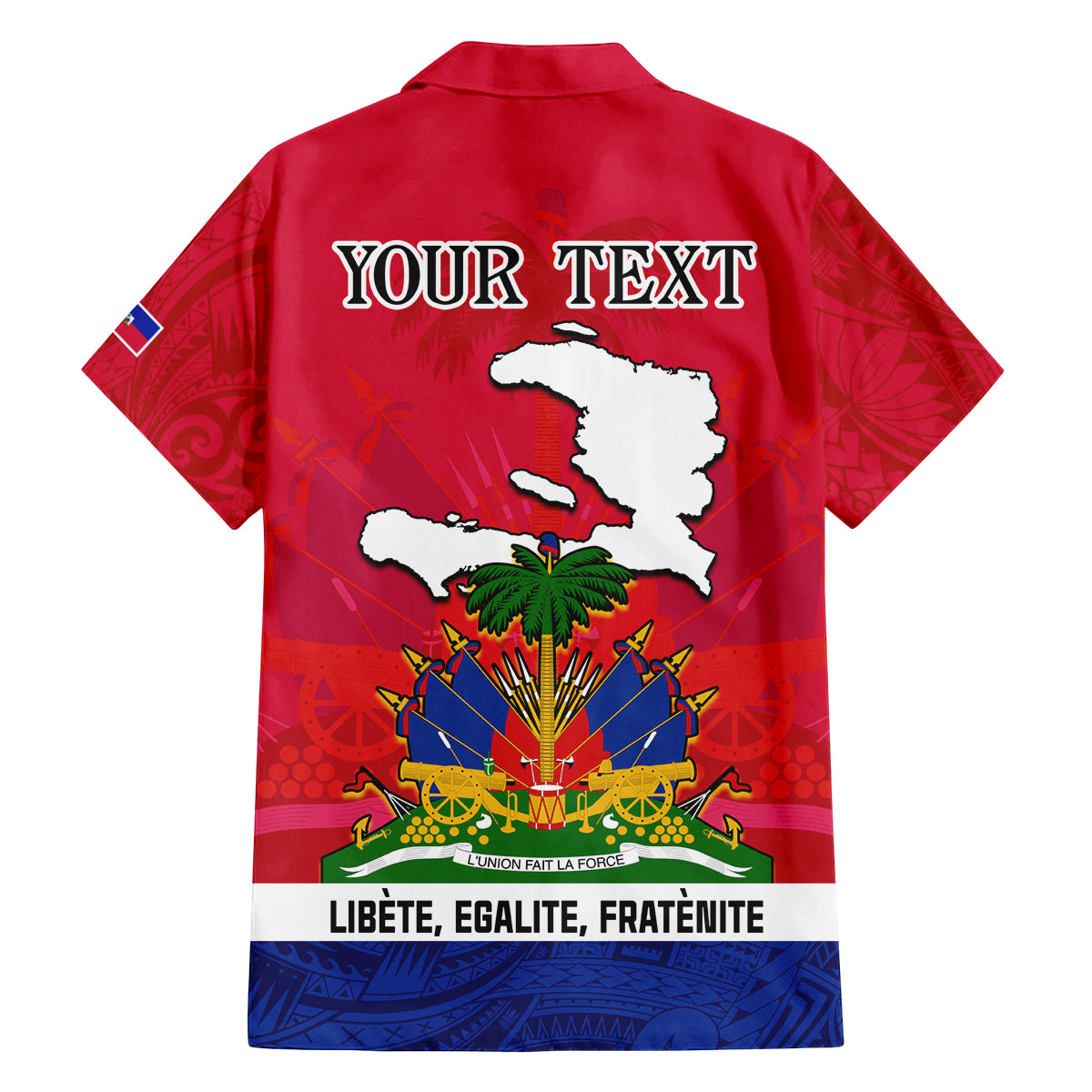 Haiti Independence Day Family Matching Off Shoulder Short Dress and Hawaiian Shirt Libete Egalite Fratenite Ayiti 1804 With Polynesian Pattern LT9 - Polynesian Pride