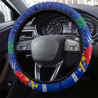 Haiti Independence Day Steering Wheel Cover Libete Egalite Fratenite Ayiti 1804 With Polynesian Pattern LT9 - Polynesian Pride