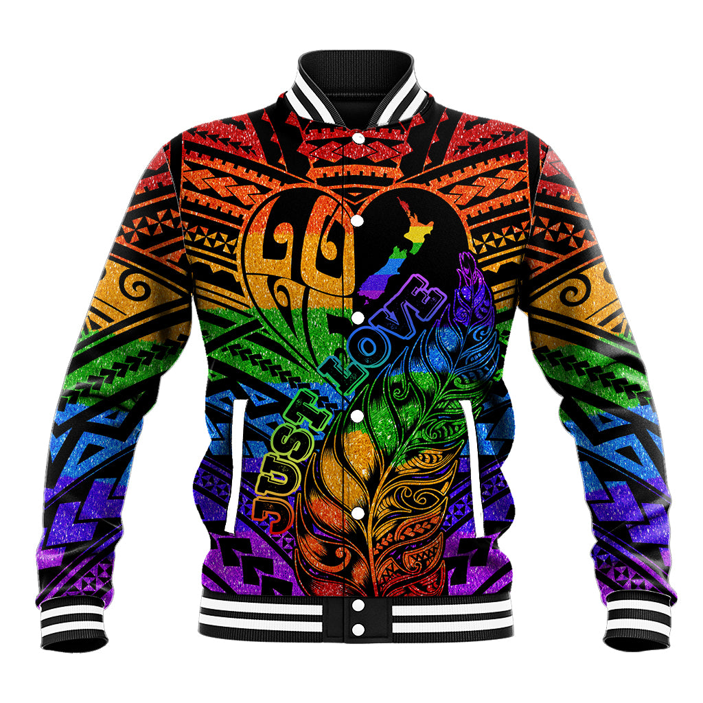 New Zealand LGBT Fern Heart Baseball Jacket Dont judge What You Dont Understand LT9 Unisex - Polynesian Pride