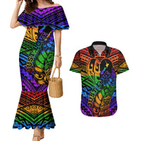 New Zealand LGBT Fern Heart Couples Matching Mermaid Dress and Hawaiian Shirt Dont judge What You Dont Understand LT9 No Dress - Polynesian Pride