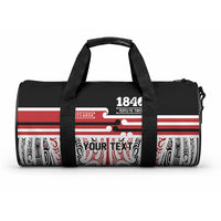 Personalised Toitu Te Tiriti Aotearoa 1840 Duffle Bag Red Kowhaiwhai Puhoro LT9 One size Black - Polynesian Pride