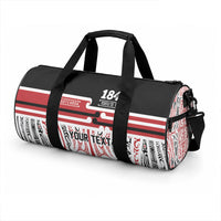 Personalised Toitu Te Tiriti Aotearoa 1840 Duffle Bag Red Kowhaiwhai Puhoro LT9 - Polynesian Pride