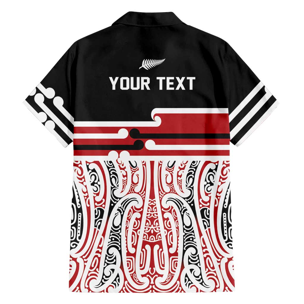 Personalised Toitu Te Tiriti Aotearoa 1840 Family Matching Tank Maxi Dress and Hawaiian Shirt Red Kowhaiwhai Puhoro LT9 - Polynesian Pride