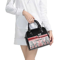 Personalised Toitu Te Tiriti Aotearoa 1840 Shoulder Handbag Red Kowhaiwhai Puhoro - Polynesian Pride