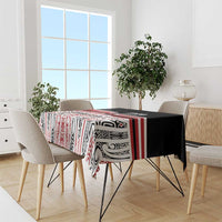 Personalised Toitu Te Tiriti Aotearoa 1840 Tablecloth Red Kowhaiwhai Puhoro - Polynesian Pride