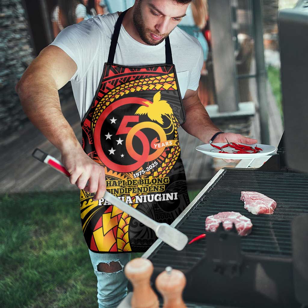 Papua New Guinea Tribal Tattoo Apron 50th Independence Anniversary - Polynesian Pride