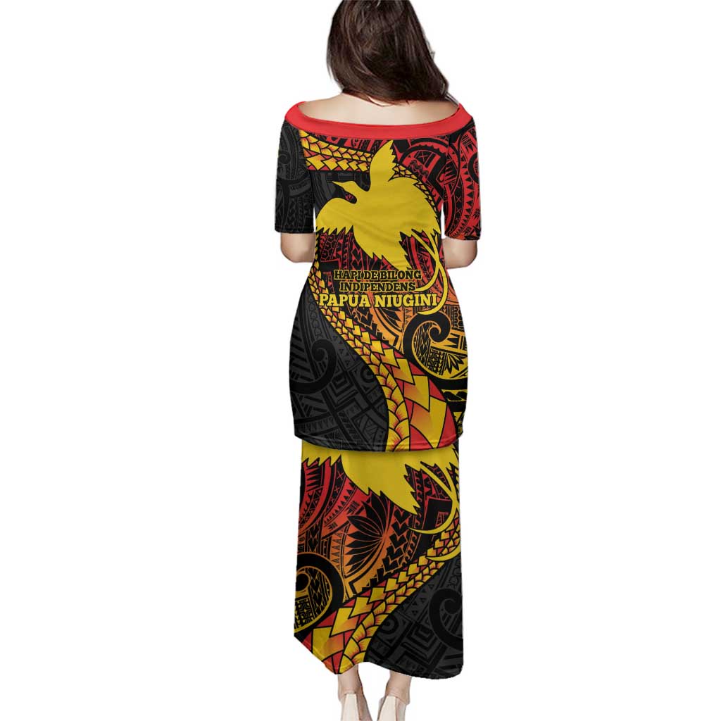 Papua New Guinea Tribal Tattoo Family Matching Puletasi and Hawaiian Shirt 50th Independence Anniversary LT9 - Polynesian Pride