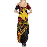 Papua New Guinea Tribal Tattoo Family Matching Summer Maxi Dress and Hawaiian Shirt 50th Independence Anniversary LT9 - Polynesian Pride