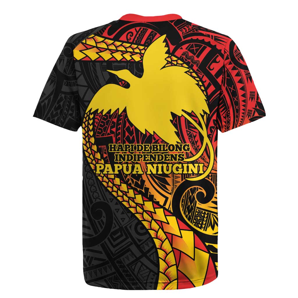 Papua New Guinea Tribal Tattoo Rugby Jersey 50th Independence Anniversary