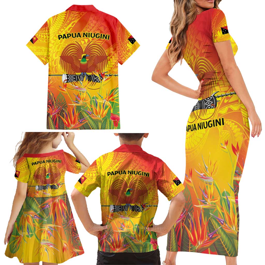 Papua New Guinea Unity in Diversity Family Matching Short Sleeve Bodycon Dress and Hawaiian Shirt 50th Indipendens Papua Niugini LT9 - Polynesian Pride