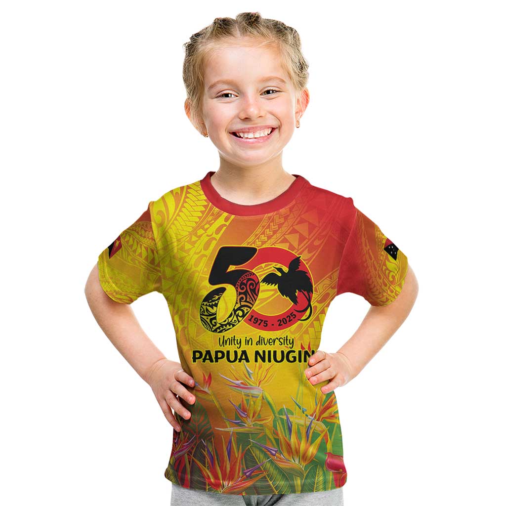 Papua New Guinea Unity in Diversity Kid T Shirt 50th Indipendens Papua Niugini
